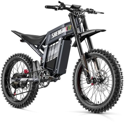Shengmilo S900 Electric Bike for Adults, 60V 35Ah 1800Wh Battery,Off-Road Ebike, 19 Fat Tire, Full Suspension Electric Dirt Bike with Hydraulic Disc Brakes