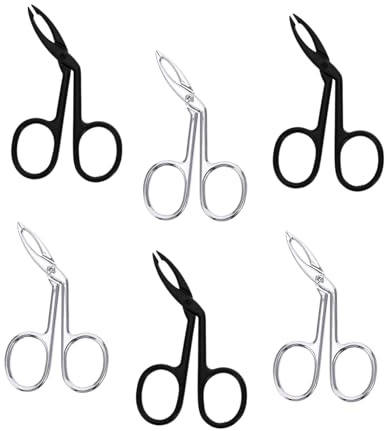 ARTSEWPLY 6pcs Stainless Steel Eyebrow Tweezers with Flat and Slanted Tips Precision Pincers for Facial Hair Removal Compact Lightweight Design for Travel Non-Slip Black and Steel Colors
