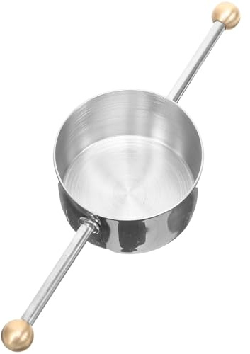 FOMIYES Vaso Medidor de Acero Inoxidable Doble Reborde Mango Medidor para Coctelería Profesional Instrumento de Medición para Bebidas Compacto y Duradero Adecuado para Bartenders y