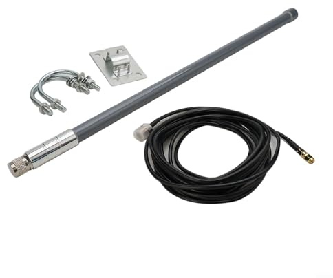 12dBi Fiberglas für Omni-Antenne, 868 MHz, 915 MHz, abgestimmt für Helium mit Typ-N-Stecker, geeignet für LoRa Landwirtschaft, Überwachung und Überwachung (Antennen-Kit)