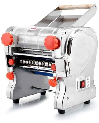 Electric Dough Roller Machine, Commercial 2-in-1 Pasta Maker, Automatic Noodle Machine with Adjustable Thickness for Restaurant and Home Kitchen Use