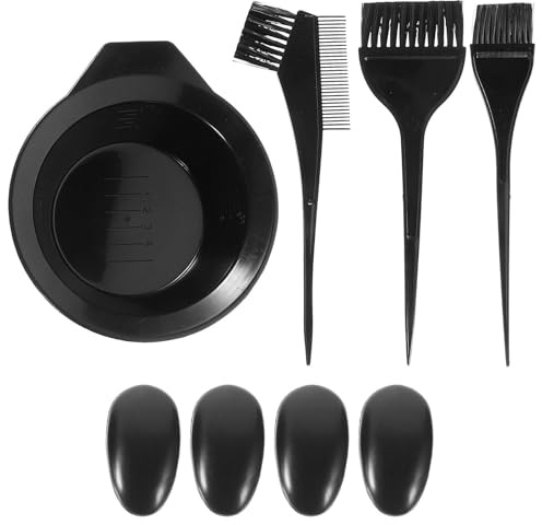 LALAFINA Set de Teinture pour Cheveux en Plastique Bol de Mélange et Cache-oreilles, Protection la Casse, Kit Complet pour Soins Capillaires en Salon