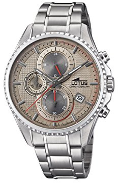 Lotus Watches Herren Chronograph Quarz Uhr mit Edelstahlband 18526/2