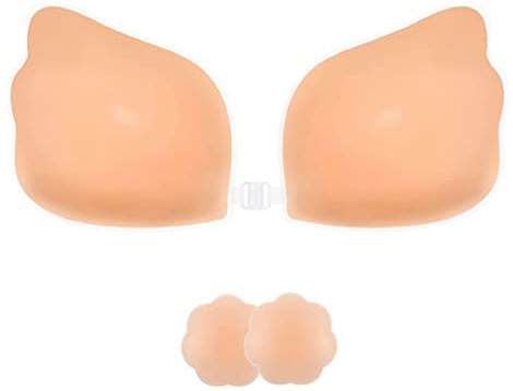 SHINYMOD Sujetador Sin Tirantes, Sujetador Invisible Sin Espalda Adhesivo para el Levantamiento de Senos Empuja Arriba, Cubierta de Pezón para Busto Grande, Sujetador Reutilizable para Las Mujeres