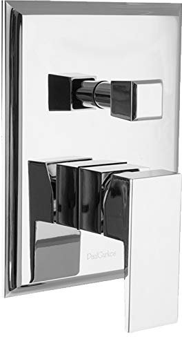 PaulGurkes Duscharmaturen Unterputz Einhandmischer 2 und 3 Verbraucher Umsteller Thermostat Select mit Box, Duscharmatur Unterputz:Eckig-2Wege
