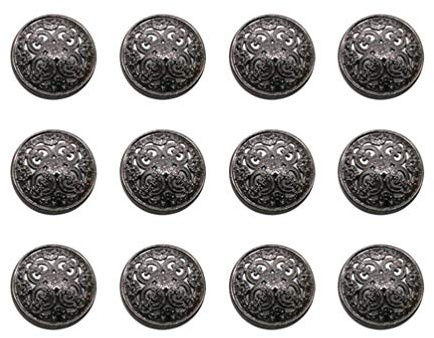 30 Stück Vintage Antik Metall Blazer Knöpfe mit Schaft äntel Knöpfe Jacke Hemd Anzug Hosen Runde für DIY Handwerk Handwerk 25 mm (schwarz)