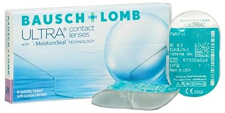 BAUSCH + LOMB ULTRA lentillas mensuales esféricas, 6 unidades / 8.7 BC / 14.20 DIA / +00,75 (Positivo)