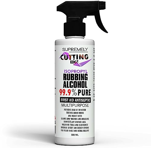 Cutting Edge Isopropyl Rubbing Alcohol 99.9% IPA First aid Antiseptic Disinfectant 500ml With Trigger Spray (500ml)
