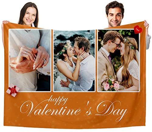 Personalisierte Foto Decke Kuscheldecke 150x125cm FotoDecke Mit Eigenen Foto Text Für Erwachsene Baby,Benutzerdefinierte Geschenk Für Freund/Freundin Geburtstag Weihnachten Jahrestag Valentinstag
