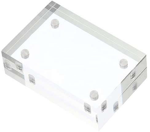 PATIKIL 1.6 x 2.4 x 0.8 Acrylic Picture Frame, Magnetic Photo Frames Display Double Sided for Family Home Office, Clear