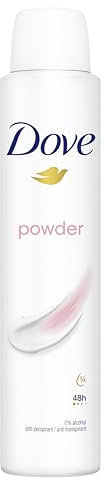 Dove Powder Soft Women's Antiperspirant Deodorant Body Spray for 48 hour sweat and odour protection with ¼ moisturising cream 200 ml, Pack of 6