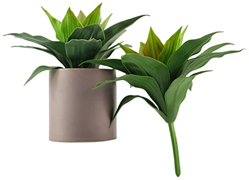 XZJMY Künstliche Agave-Pflanze, künstliche Agave-Sukkulenten, UV-beständig, künstliche Agave-Pflanzen für Zuhause, Büro, Geschäft, Dekoration (grün, 2 Stück)