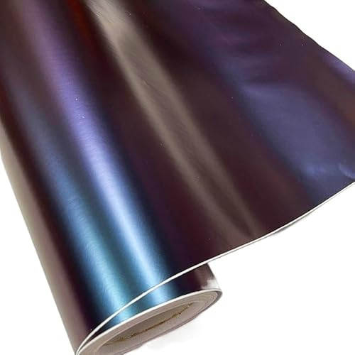 Autofolie Blau Grün Lila Auto Chamäleon Wrap Auto Carbon Faser Wrapping Film Fahrzeug Ändern Farbe Aufkleber Tönung Vinyl Luft Blase Frei Auto Folie ( Color : Plain blue purple , Size : 40CM X 152CM )
