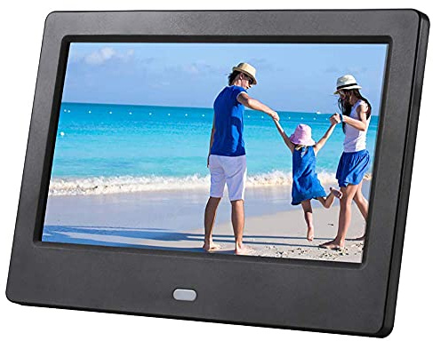 Spacmirrors 8 Inch Digital Photo Frame Human Body Induction Mp3/Mp4 Player 7 Video Player Electronic Picture Album Wedding Gift With Display Stand (Black)