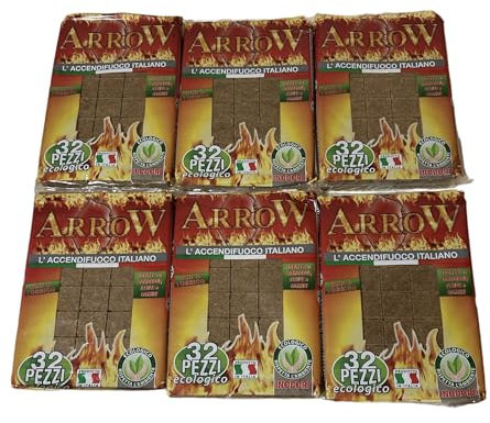 Generico Accendifuoco a Cubetti o Fiammiferi Ideali per Barbecue Stuffe Camini Accendi Fuoco (192 Cubetti (6 x 32 Pz))