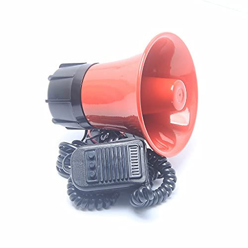 ZzzaNa Sound Horn Lautsprecher Super lautes Horn Auto Megaphon Lautsprecher Sirene Alarm Polizei Metall LKW Horn Verstärker