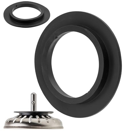 Joints de rechange pour panier à tamis, 2 pcs, en Noir, en caoutchouc, anneau d'étanchéité pour panier à tamis d'évier avec Ø 52,5 mm extérieur, Ø 32,8 mm intérieur, 5 mm d'épaisseur