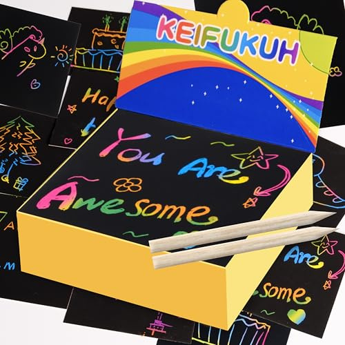 Idee Regali Natale Bambina Carta da Grattare - Regalo Compleanno Bambina 4 + Anni Femmina, Regali Epifania Pasqua San Valentino Festa dei Bambini, Scratch Art Regalo di Fine Scuola Ritorno a Scuola