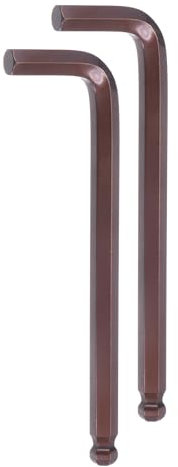 QUARKZMAN 2 Stück Kugelkopf-Innensechskantschlüssel 12 mm S2-Stahl L-Form Langer Arm Sechskantschlüssel Metrische Schraubenschlüssel Reparaturwerkzeug für Heimreparaturen, Rot