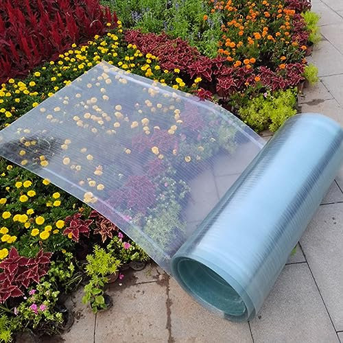 Polycarbonatplatten Dachverkleidungsplatten, Überdachung, Markisenschutz für den Außenbereich, 0,8 mm Glasfaser-Dämmplatten, regenfeste Ersatzplatten für Gewächshaus-Carport