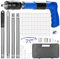 Beton Nagelpistole,Nagelpistole Kit mit 120pcs Nägeln, manuelle Stahl Nagelpistole Werkzeug mit 4 erweiterten Polen,Tragbare Decke Beton Nagelpistole Kit (Blau)
