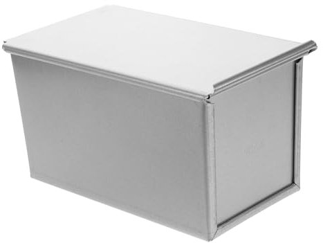 BESPORTBLE Rectangular Bread Loaf Container Aluminum Bread Box Non-Stick Bread Tin with Cover Loaf Pan for Homemade Bread