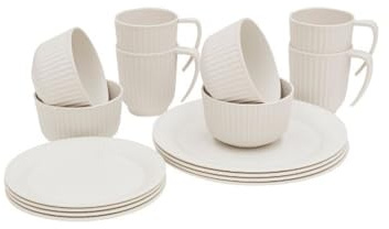 Outwell Delish Geschirrr-Set 4 Personen Sandstone