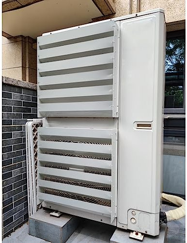 Utomhus mini delad luftkonditioneringsskydd, luftkonditioneringsdeflektor och ventilskydd, vindriktningskontroll, skyddsstaket för AC-kondensor och kompressor, luftventilsskärm