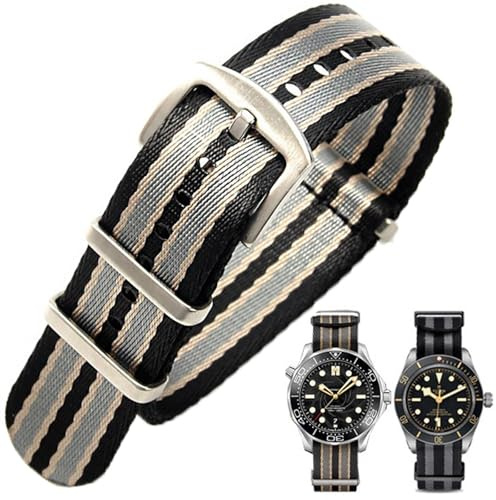 Aoeiwv Militärisch Nylon Uhrenarmbänder 20mm 22mm Nato Stil G10 Premium Langlebige Wasserdichte Militärische Ballistische Nylon Armband Ersatzarmband für Herren Damen