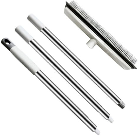 Fegtrtyoa Escoba de Goma con Escobilla de Goma y Ajustable. Cepillo para Quitar Pelos y Pelos de Mascotas, Ideal para Pisos de Madera, Baldosas y Ventanas.