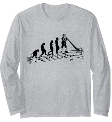Alphornspieler, Alpenhorn, Musik Noten, Almhorn, Alphorn Langarmshirt