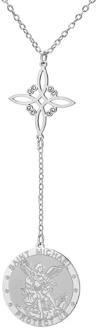 TEAMER Collana con ciondolo a forma di nodo strega di San Michele, il grande protettore dell'arcangelo amuleto, gioiello di protezione doppio amuleto