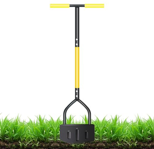 Hozaenwa Outil à Découper l', Tranchant Jardin Manuel Dentelé, Manche Ergonomique Bêche Acier, Racloir pour Nettoyage Pelouse Massifs Escaliers Aménagement Extérieur