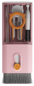 SUNHOHI Kit de bolígrafo de limpieza multifuncional 10 en 1, para teclado de computadora, auriculares, teléfonos, cámaras y más, juego de limpiador de dispositivos electrónicos portátiles (rosa)