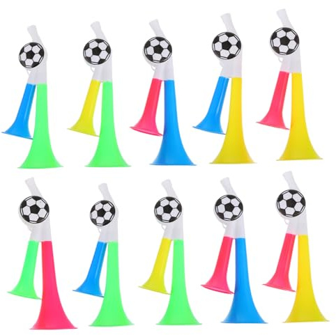Toddmomy 10 Stück Teiliges Laute Fußball tröten aus Doppelrohr Cheerleading Horns für Sportveranstaltungen Partys und Fanartikel Bunte Zufällige Farben Effektive Anfeuerungs Requisiten