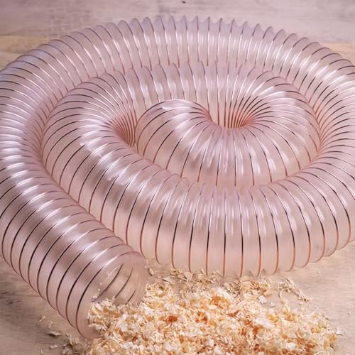 PU-Flexschlauch 1m - Absaugschlauch Superleicht, Sehr Flexibel, Schwer Entflammbar, Transparent Spiralschlauch Für Absauganlage Wanddicke 0,93MM (Inner diameter: 150MM)