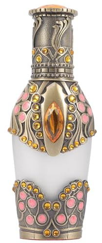 Homoyoyo Botella de Perfume Vintage Rellenable Estilo Oriental Frasco para Aceite Esencial Portátil para Viajes y Uso Diario