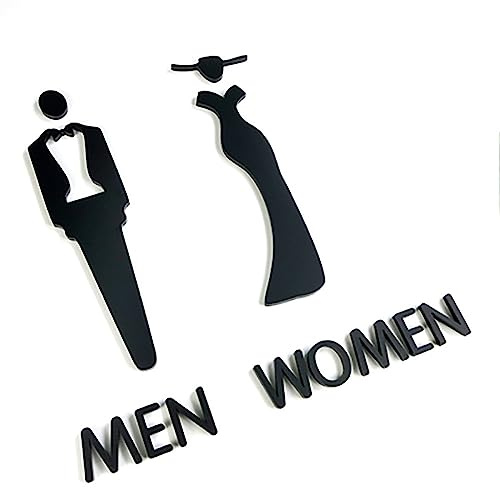 Toilettenschilder, Acryl-Toilettenschild for Männer und Frauen in mehrfarbigen, verschiedenen Größen(A)