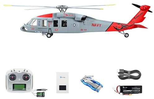 wheelfun FLYWING RC-Hubschrauber MH 60R, bürstenloser Motor | 3 Fahrstufen, ATT-Flugmodus, passend für Einsteiger & Fortgeschrittene