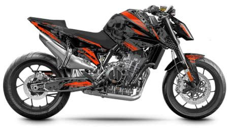 Arider Dekor passend für KTM Duke 790 2017-2026 | Motorrad Aufkleber Set zum Selbstaufkleben | UV-beständiger Lack-und Verkleidungsschutz | Folierung mit Luftkanal-Technologie | Made in Germany