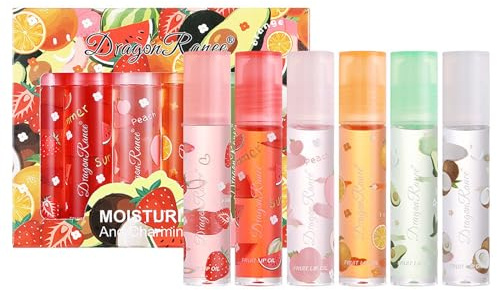 Lissymuse 12H Hidratación Duradera Voluminizador Aceite Labial, 6 piezas Fat Lip Oil Gloss Set - Lip Plumper Lipgloss Brillo de Labios para Niñas, Nutritivo y Tintado para un Acabado Muy Brillante