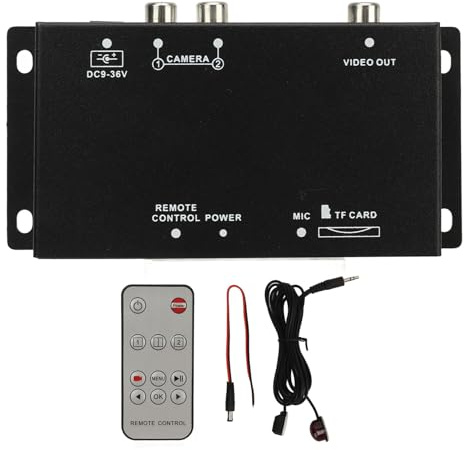 SustVita Parking Camera Video Switch 2 Channel with 9-36V Input, Mobile Digital Video Splitter Supporting 720P HD and Auto Screen Switching for RV, Van, Truck Setups