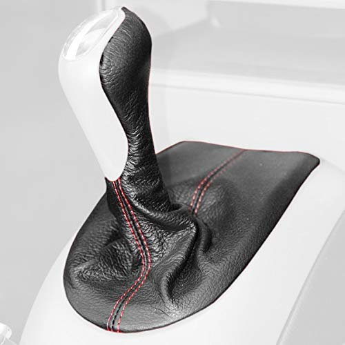 RedlineGoods Schaltsack Manschette typ 1 kompatibel mit Porsche 911 (996) 1998-04. Maßgeschneidert - Nicht universell. Echtes Top Qualitat Italienisches Alcantara. Schwarz mit Silberem Faden
