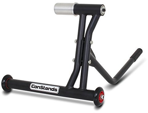 ConStands - Motorrad Montageständer Kompatibel mit Triumph Speed Triple RS 18-20 Schwarz Matt Hinterrad Single Racing inkl. Adapter