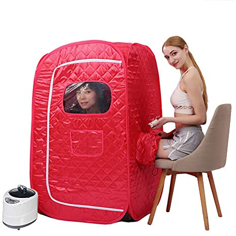 GJXJY Sauna Portable Pot, Cabine de Sauna, 2L Spa Tente Sauna à Steamer avec Télécommande Température pour Salon, Corps pour Le Visage Qui Maigre