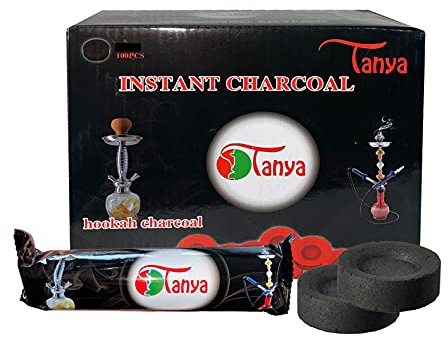 Tanya 33MM Charcoal Tablets for Incense– Quick Light Charcoal Tablets – 33 mm Resin Burner Rolls – Pack of 100 Coals – Charcoal Burner - Instant Fire Coal Tablet (33MM)