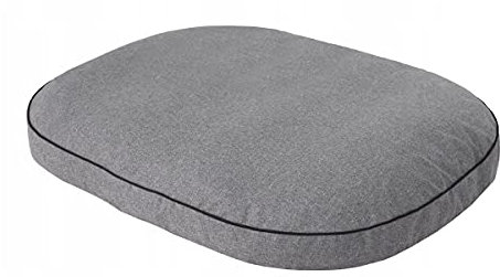 millybo OVAL ÖKOLEINEN Hundematratze, Hundebett für Kleine, Mittlere, Große Hunde - Robustes, wasserdichtes Hundekissen, kuscheliges Schaum Tierbett, Outdoor & waschbar - 130x100x15cm Dunkelgrau