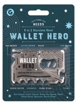 LND GIFTS 8 in 1 Stainless Steel Wallet Hero
