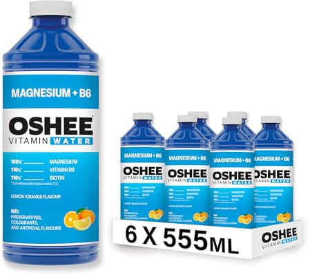 Oshee Vitamin Wasser Magnesium Zitronen-Orangengeschmack 555 ml (6 Stück)