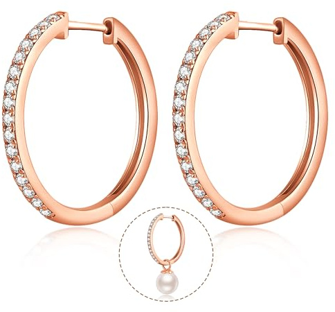 Perlenohrringe Rosegold Perlen Ohrringe,Perlenohrringe Silber 925 Hängend,Ohrringe Perle Silber,Ohrringe Perle Silber Damen,Perlenohrringe Weißgold,Ohrringe mit Perlen Hängend,Perlenohrringe Gold